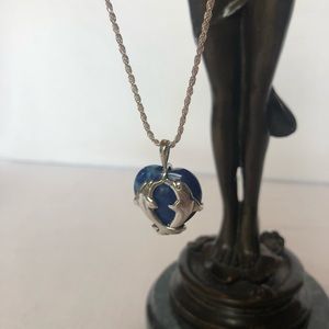Sterling Silver Dolphin Love Necklace
